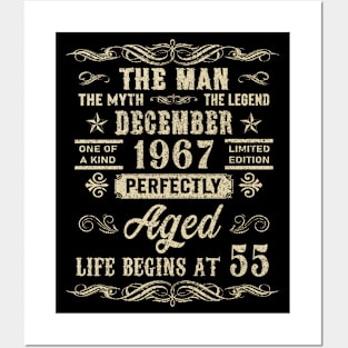 55th Birthday The Man Myth Legend December 1967 Posters and Art